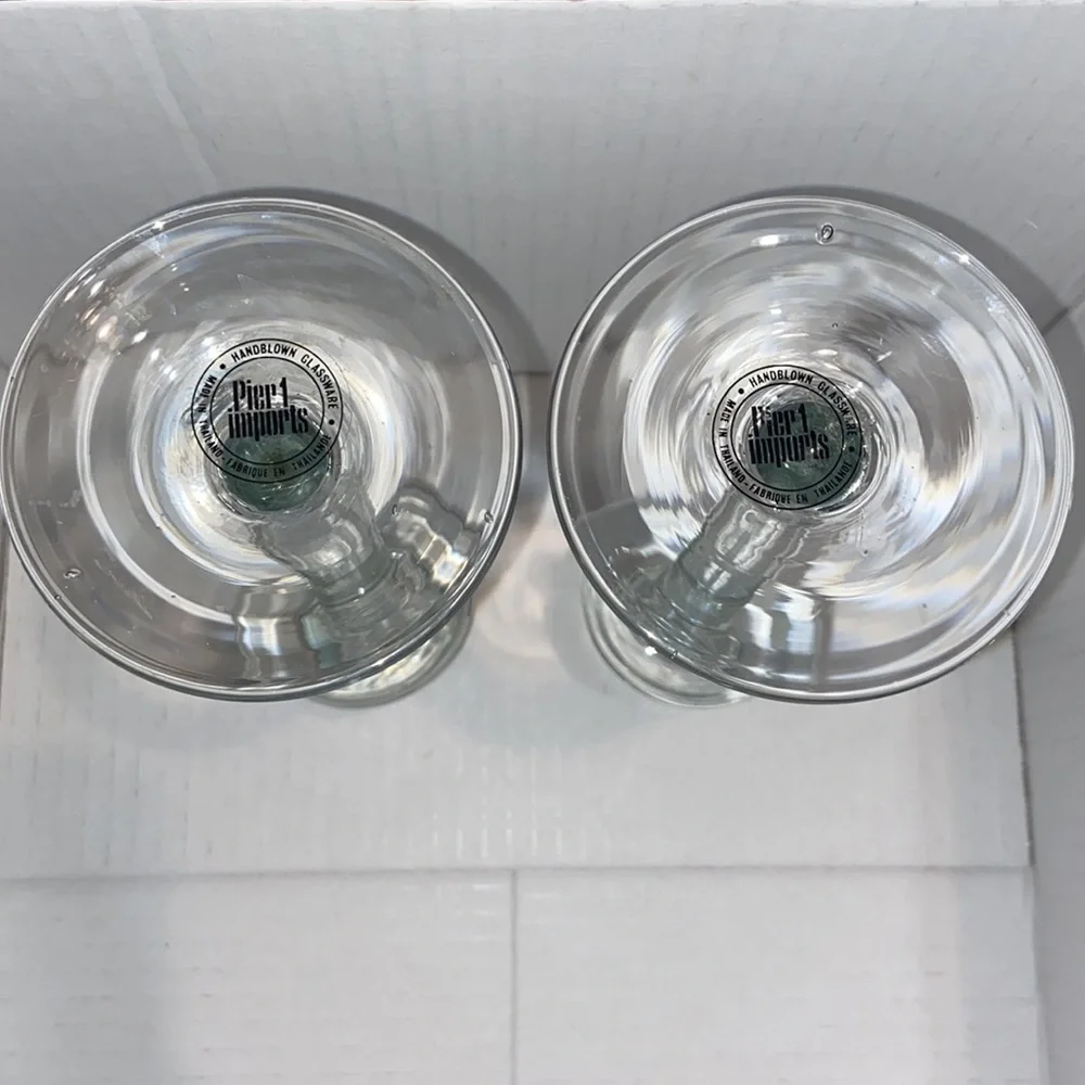 Pier 1 Imports Handblown Taper Glass Candle Holders